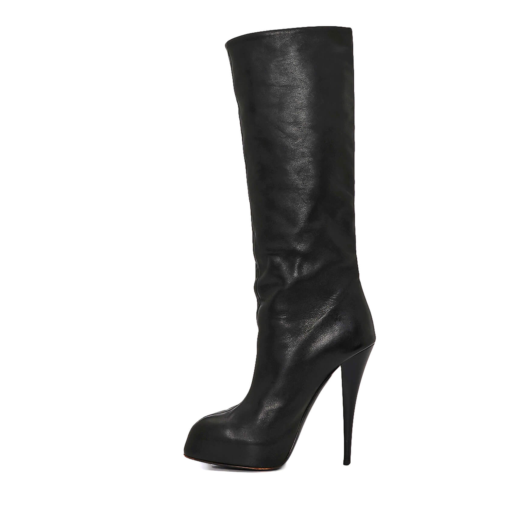 Giuseppe Zanotti - Black Leather Platform Pumps Long Boots